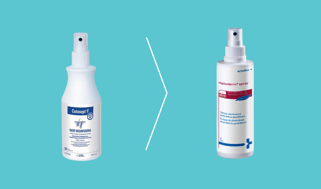 Cutasept F skončil. Plnohodnotnou náhradou je Septoderm® spray.