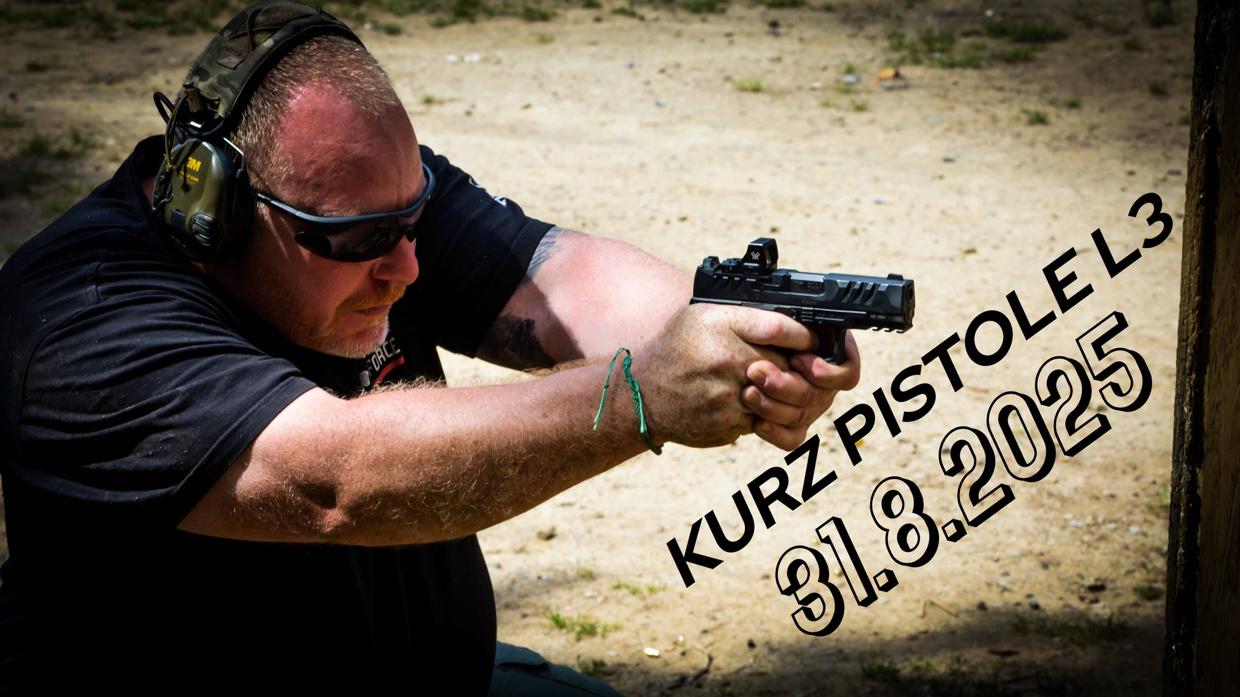 Kurz pistole L3 dne 31.8.2025