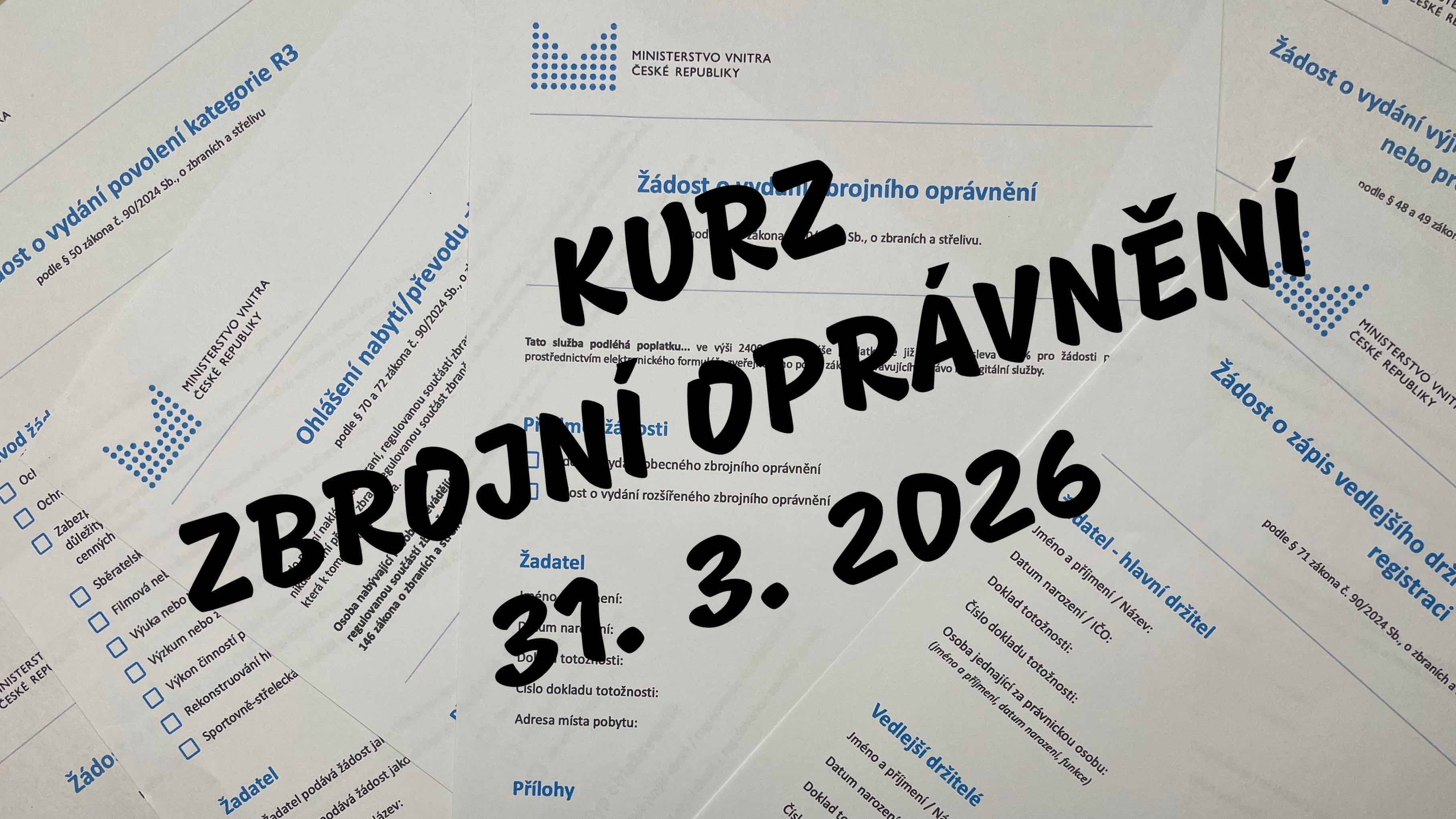 Kurz zbrojní oprávnění dne 31. 3. 2026