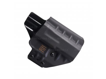 FROGY - CZ P-10 C/S i pro F - vnější kydexové pouzdro - poloviční sweatguard - černá - průvlek