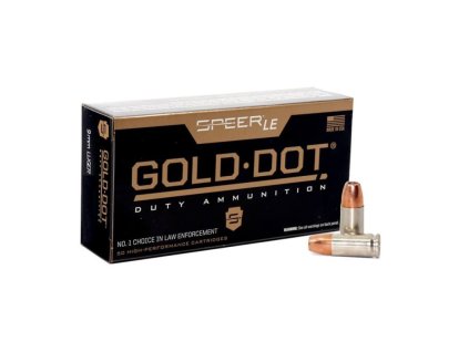 Náboj kulový Speer, Lawman, 9mm Luger, 115GR (7,5g), Gold Dot HP
