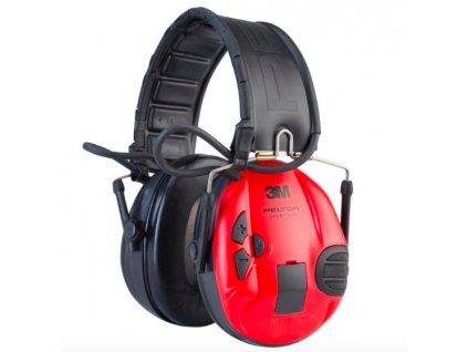 Aktivní sluchátka 3M Peltor SportTac, skládací, výměnné kryty (černá : červená)