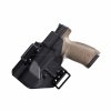 FROGY - CZ P-10 C/S i pro F - vnější kydexové pouzdro - poloviční sweatguard - černá - průvlek