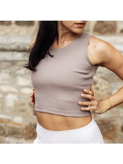 zebrovany crop top cocoa 1