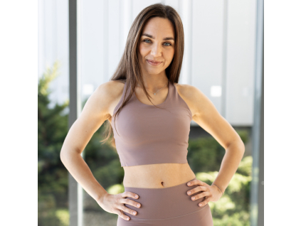 bra top fit rosy brown 1