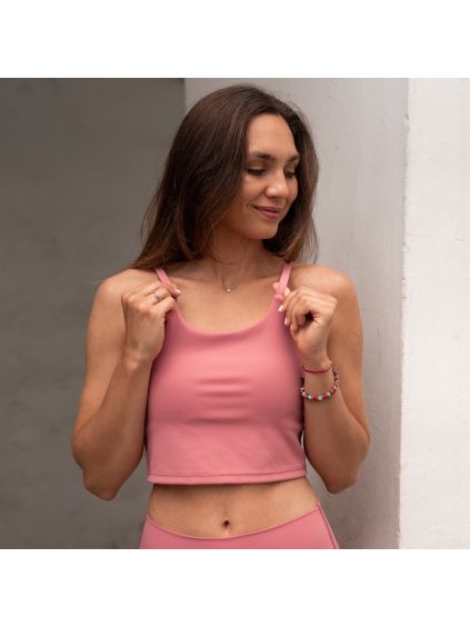 crop top silky peach 1