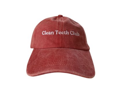 Oranžová kšiltovka Clean Teeth Club