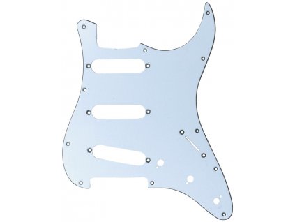 Pickguard Stratocaster model Bílá, 3-vrstvá Pa