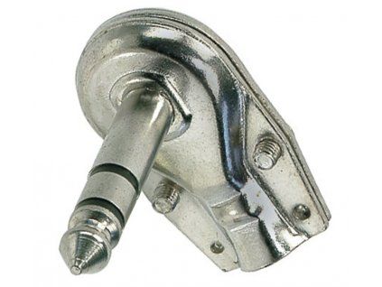 GEWA Jack 6,3 stereo kovový kolmý pro kabel 6mm