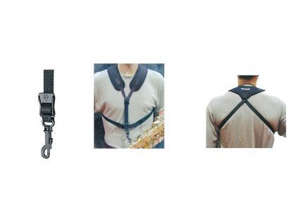 Závěs pro saxofon Soft Harness černý 35,6-43,1cm