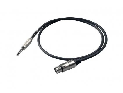 kabel XLRF-Jack 3m BULK černý