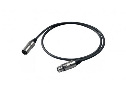 PROEL kabel XLRF-XLRM 10m BULK černý