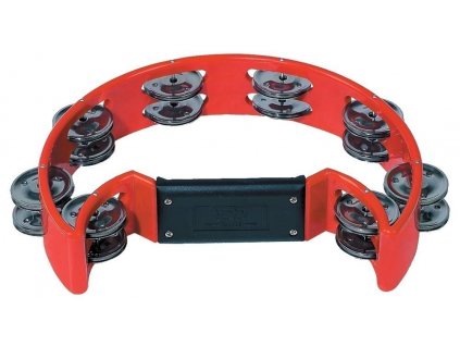 tamburína půlměsíc 16 párů koleček červená