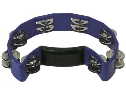 tamburína půlměsíc 16 párů koleček modrá