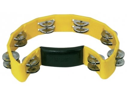 tamburína půlměsíc 16 párů koleček žlutá