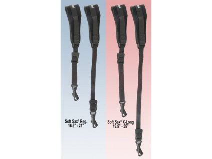 Popruh pro saxofon Soft Sax Černá XL, délka 48,3 -