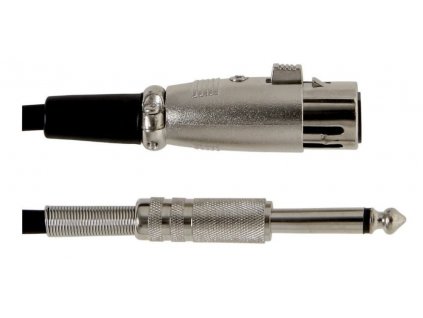 kabel mikrofonní XLR(F)-Jack mono černý 6m GEWA