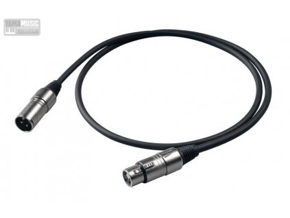 kabel XLRF-XLRM 1m BULK černý
