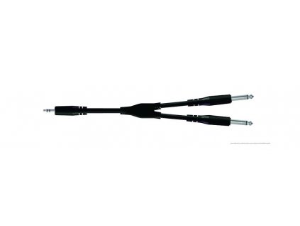 PROEL kabel Y Jack 3.5ST-2xJack 3m BULK černý