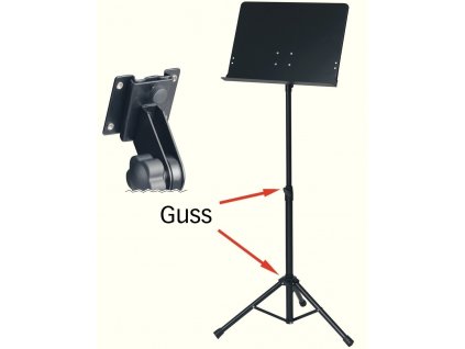 GEWA Notový Stojan s deskou 48x34 černý AKCE!