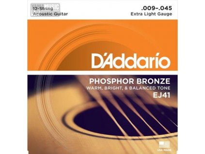 D'ADDARIO Sada strun 12str.ak. kytara EJ41 9/45 FB