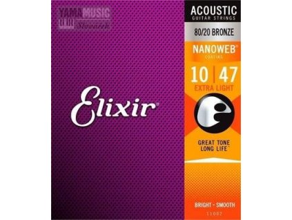ELIXIR Sada strun ak. kytara 10-47 Bronz 80/20 NAN