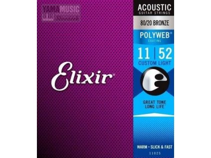 ELIXIR Sada strun ak. kytara 11-52 Bronz 80/20 POL