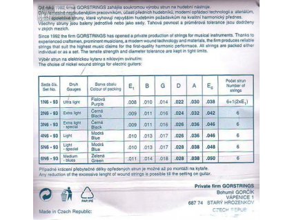 GORSTRINGS Sada strun el. kytara 4N693 010 Light