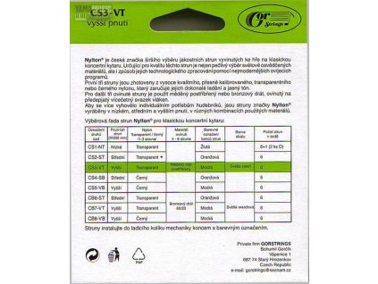 GORSTRINGS Sada strun klas. kyt. GOR NYLTON CS3 ha