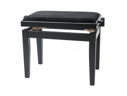 Piano stolička Deluxe Černý mat Černý potah GEWA