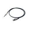 PROEL kabel XLRF-Jack 3m BULK černý