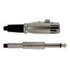 GEWA kabel mikrofonní XLR(F)-Jack mono černý 3m GE