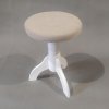 Stolička pianová otočná SKTN 3 nohy bílá textil