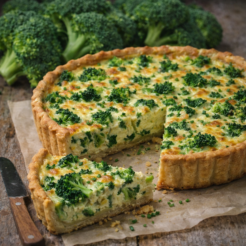 🥧 Quiche s brokolicí, sýrem a vejci
