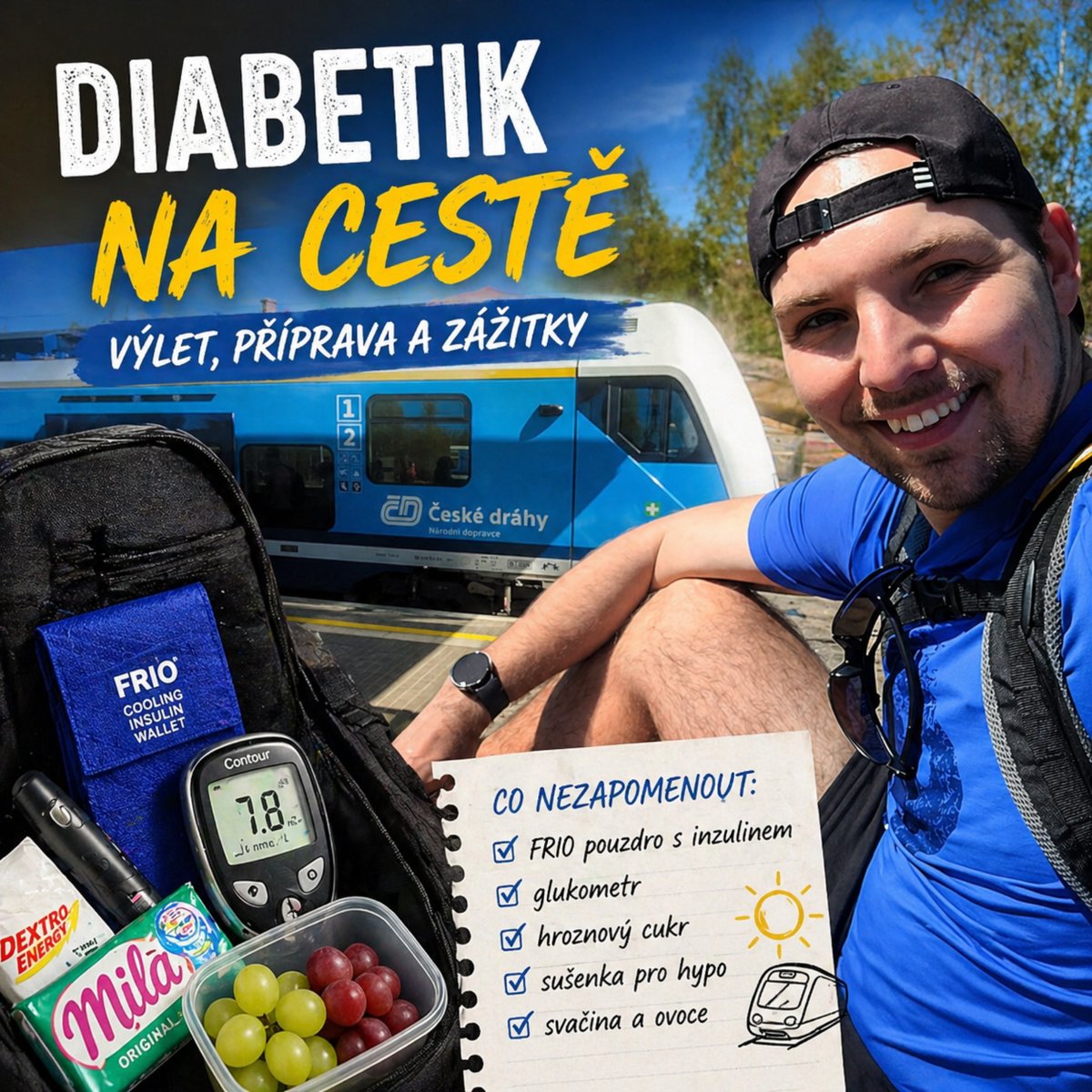 🧭 Diabetik na cestě: Jak zvládnout výlet bez stresu