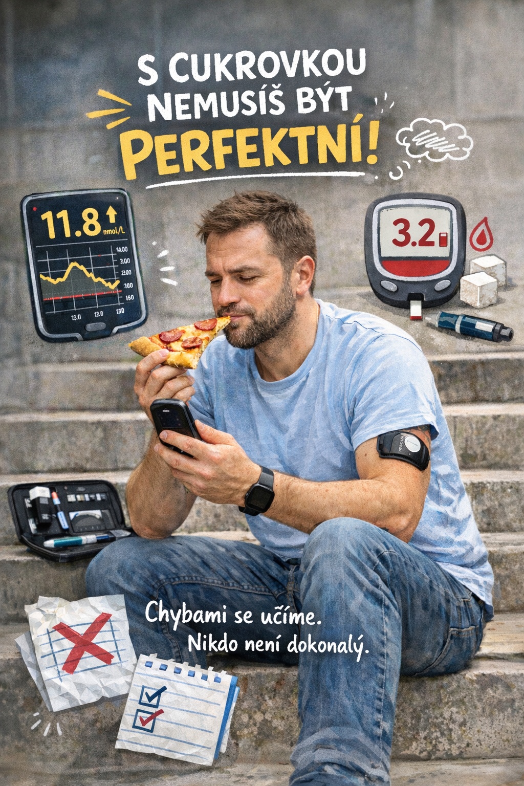 Nejsme dokonalí. A s cukrovkou to ani nejde.