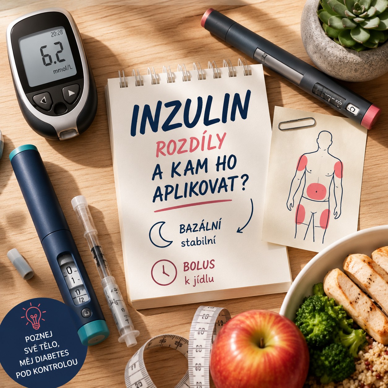 Inzulin – jaký je rozdíl mezi „rychlým“ a „nočním“ a kam ho píchat?