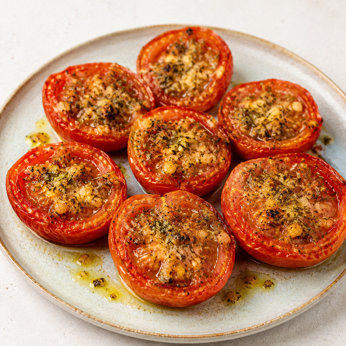 🍅 Pomalu pečená rajčata s česnekem a bylinkami