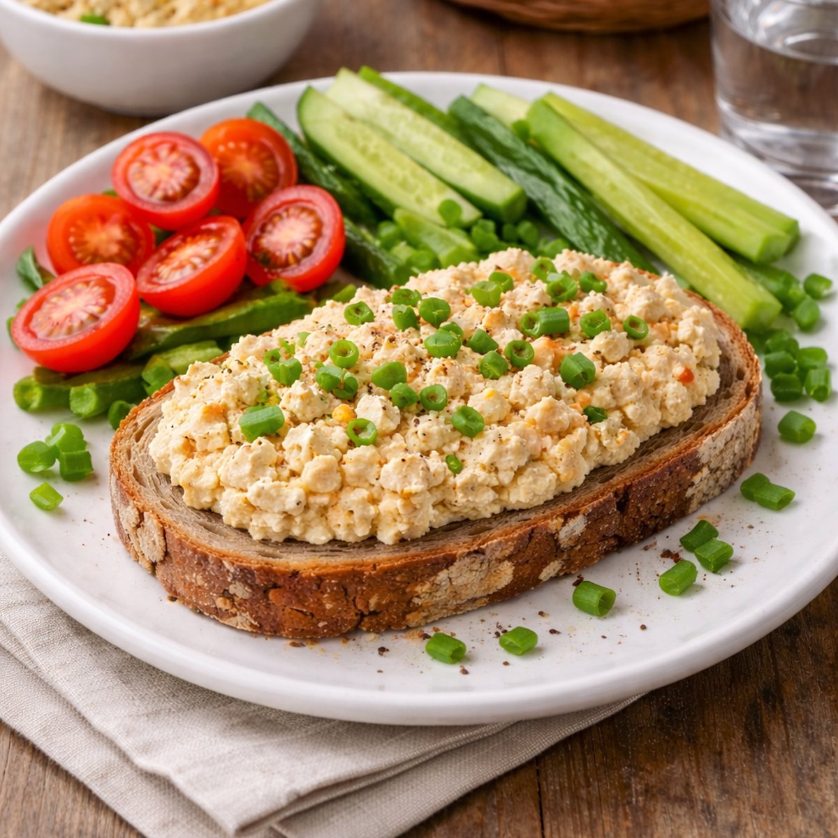 🧈 Tofu pomazánka na celozrnném pečivu