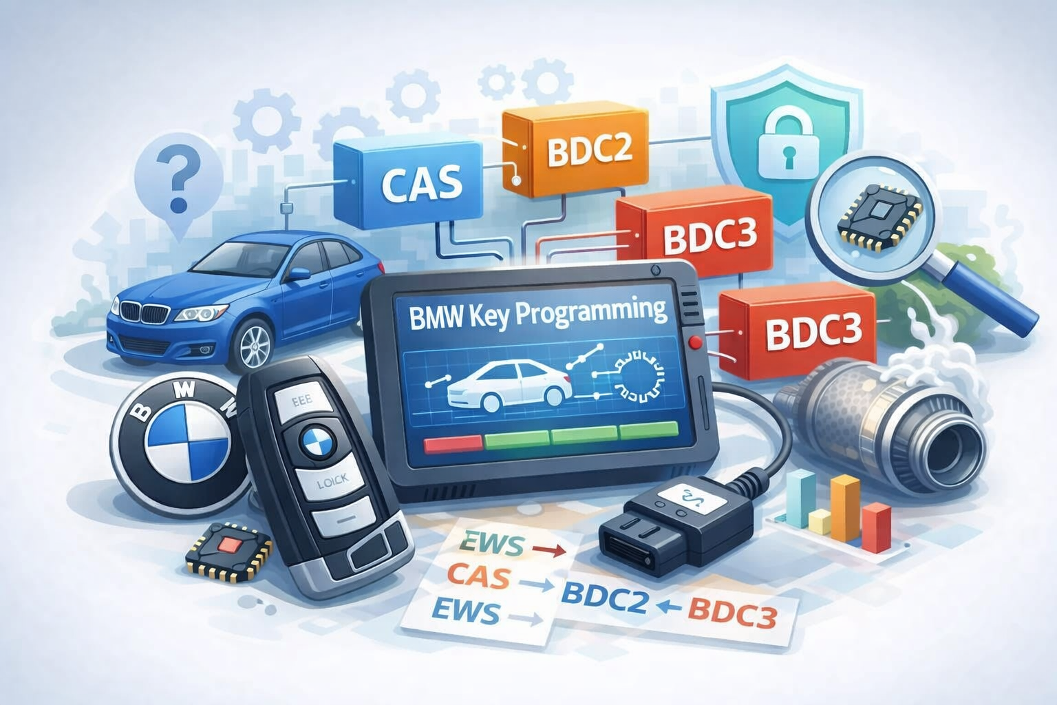 BMW immo - EWS, CAS, FEM-BDC : programování a diagnostika