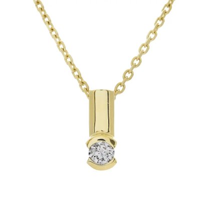 Přívěsek ze žlutého zlata s přírodním diamantem
