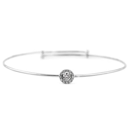 Náramek z bílého zlata s přírodními diamanty