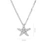Náhrdelník hvězda s diamanty z bílého zlata