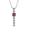 Náhrdelník s rodolitem a diamanty z bílého zlata