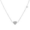 Náhrdelník srdce s diamaty z bílého zlata