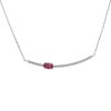 Náhrdelník kombinace žlutého a růžového zlata s rubínem a diamanty