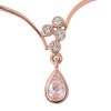 Náhrdelník z růžového zlata s kapkou a brilianty