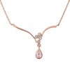 Náhrdelník z růžového zlata s kapkou a brilianty
