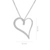 Přívěsek ve tvaru srdce z bílého zlata s diamanty