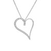 Přívěsek ve tvaru srdce z bílého zlata s diamanty